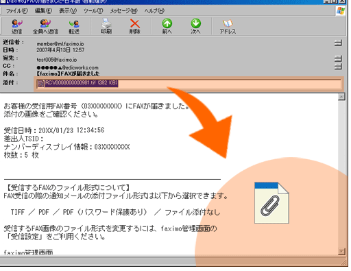 ファクシモの受信方法